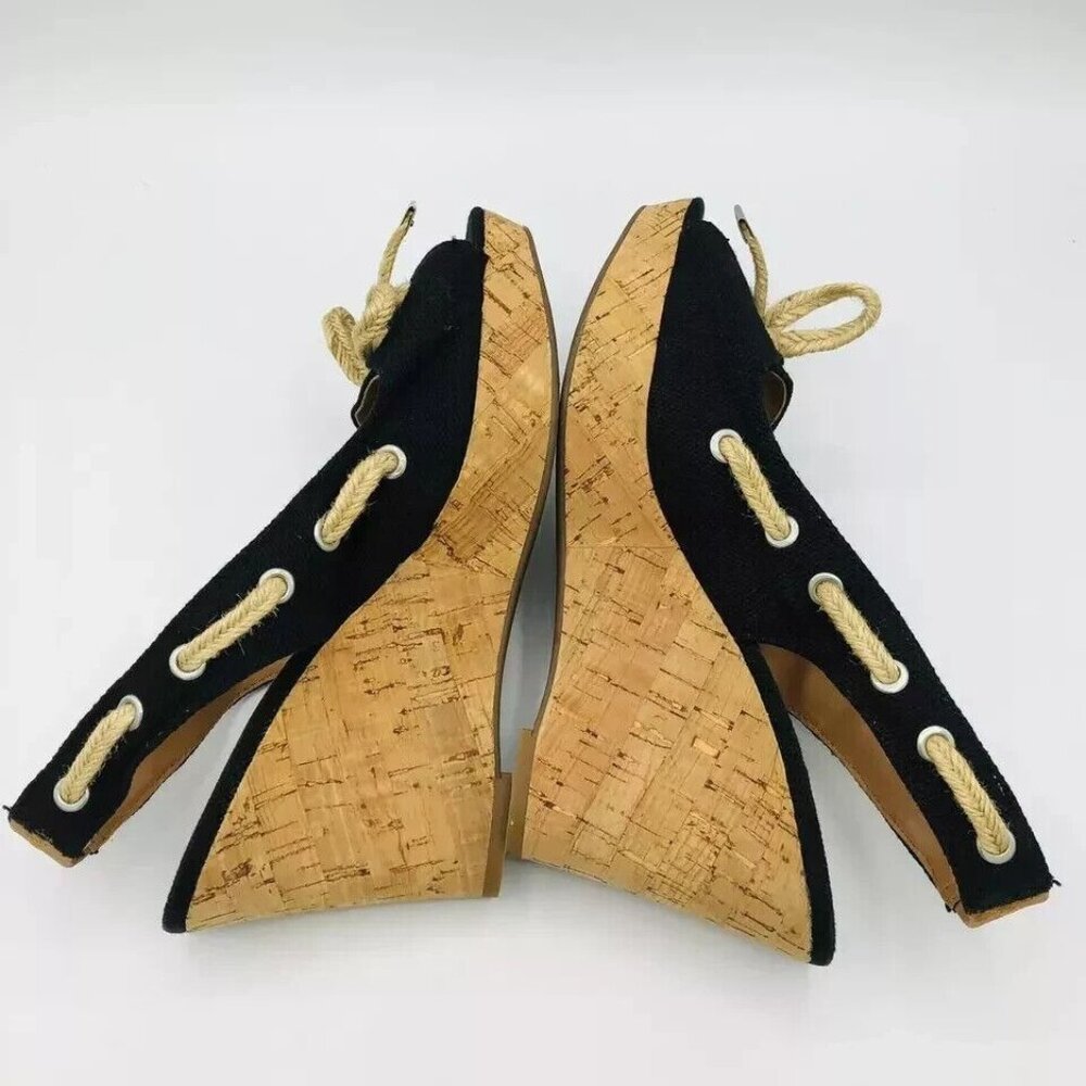 Franco Sarto Shoes Womens Size 7 M CliFF Wedge Cork Platform Sling back Sandals - Picture 11 of 11